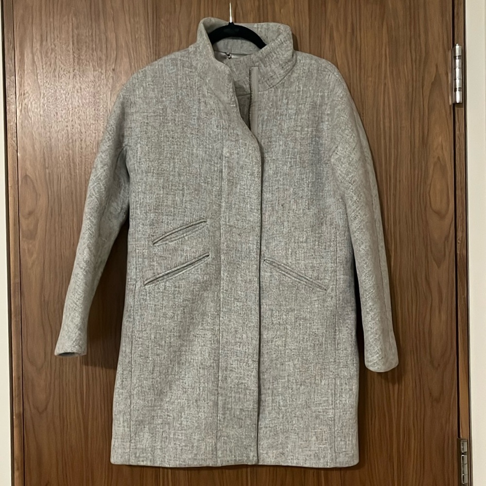 J. Crew Cocoon Coat in Stadium Wool, size 2